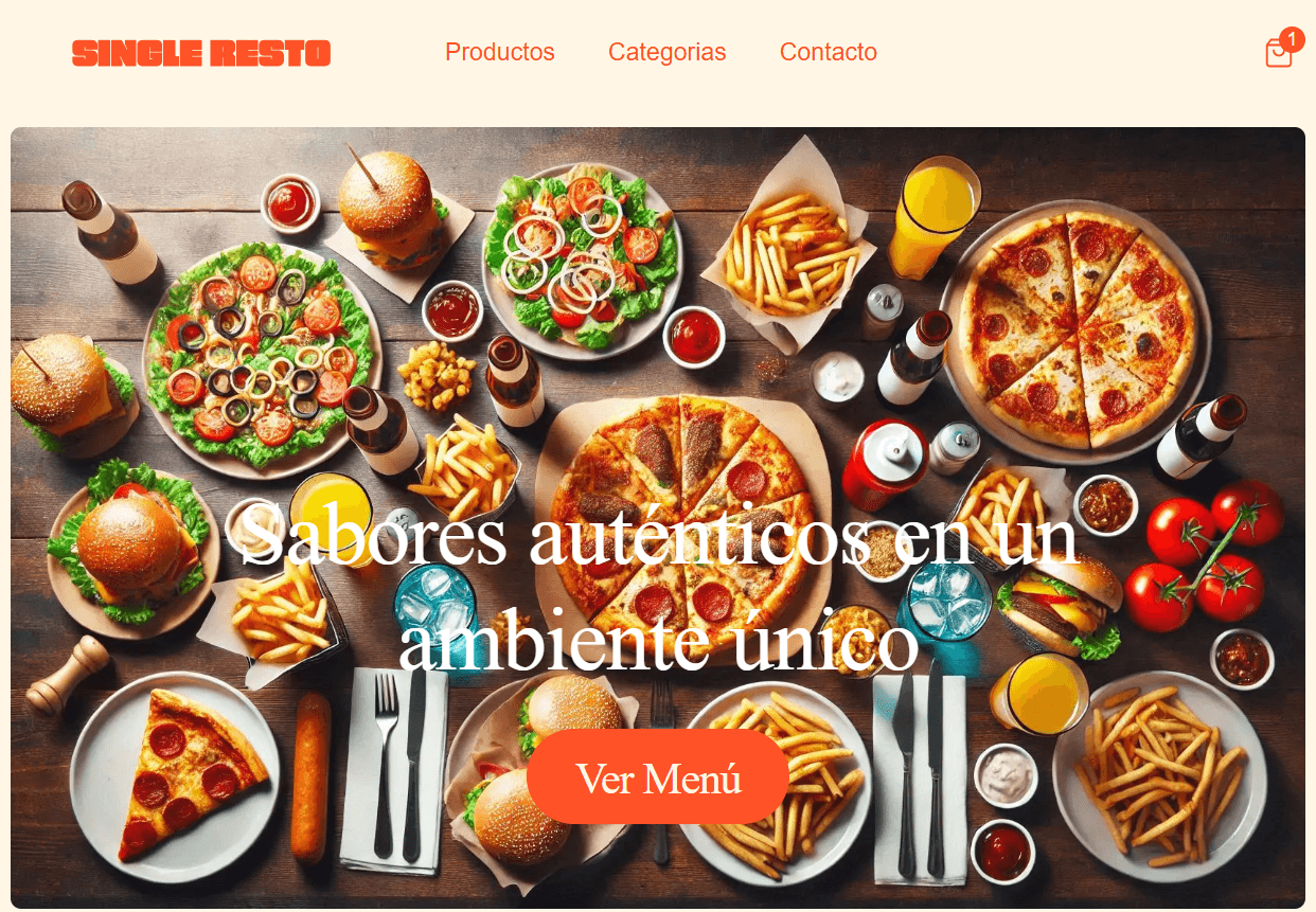 Single Resto Website | Restaurant Web
