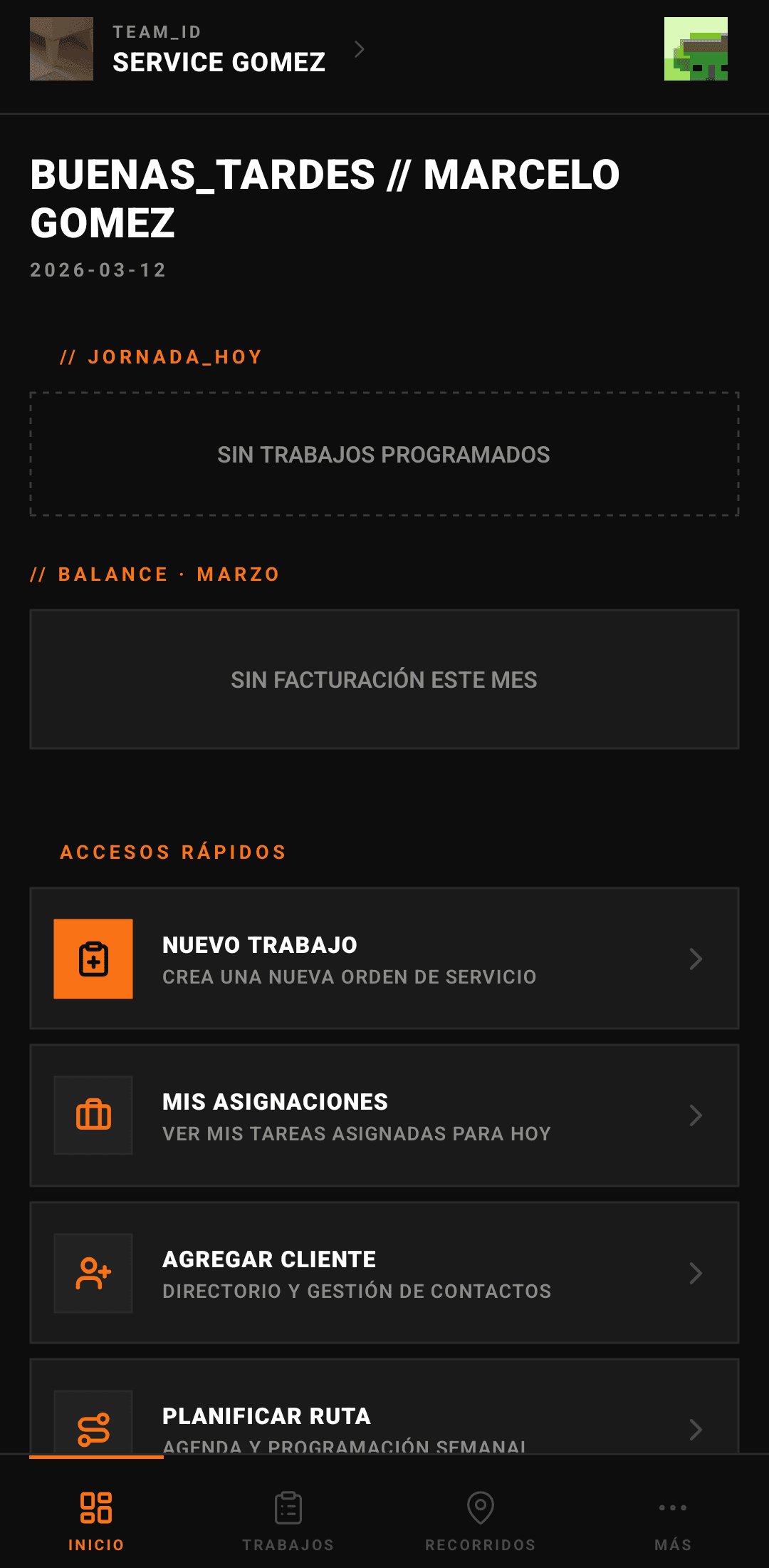 TUERCA — Plataforma de Gestión de Servicios de Campo